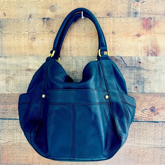 J. Crew Campo Elegant Black Leather Shoulder Bag - Picture 1 of 11